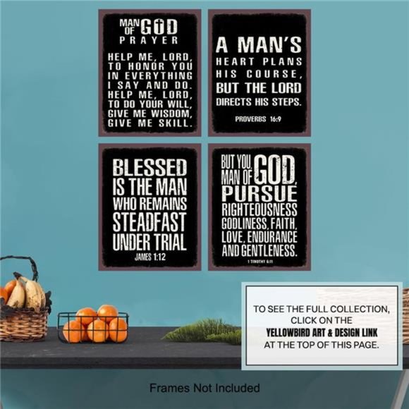 Religious Wall Art - Motivational Quotes Scripture Wall Decor - Picture 7 of 7